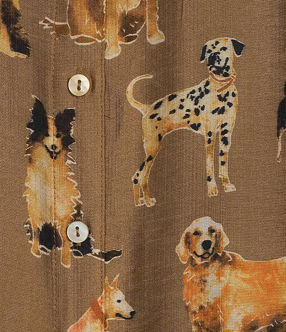Dog Collared Button Top