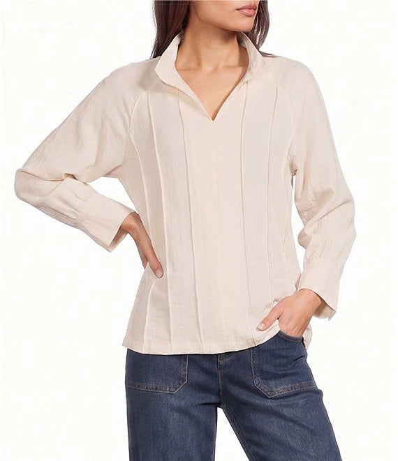 Woven Solid Top in Winter White