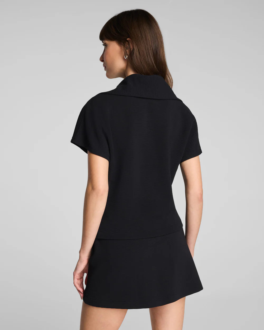 Airessentials French Rib Top Half Zip Black