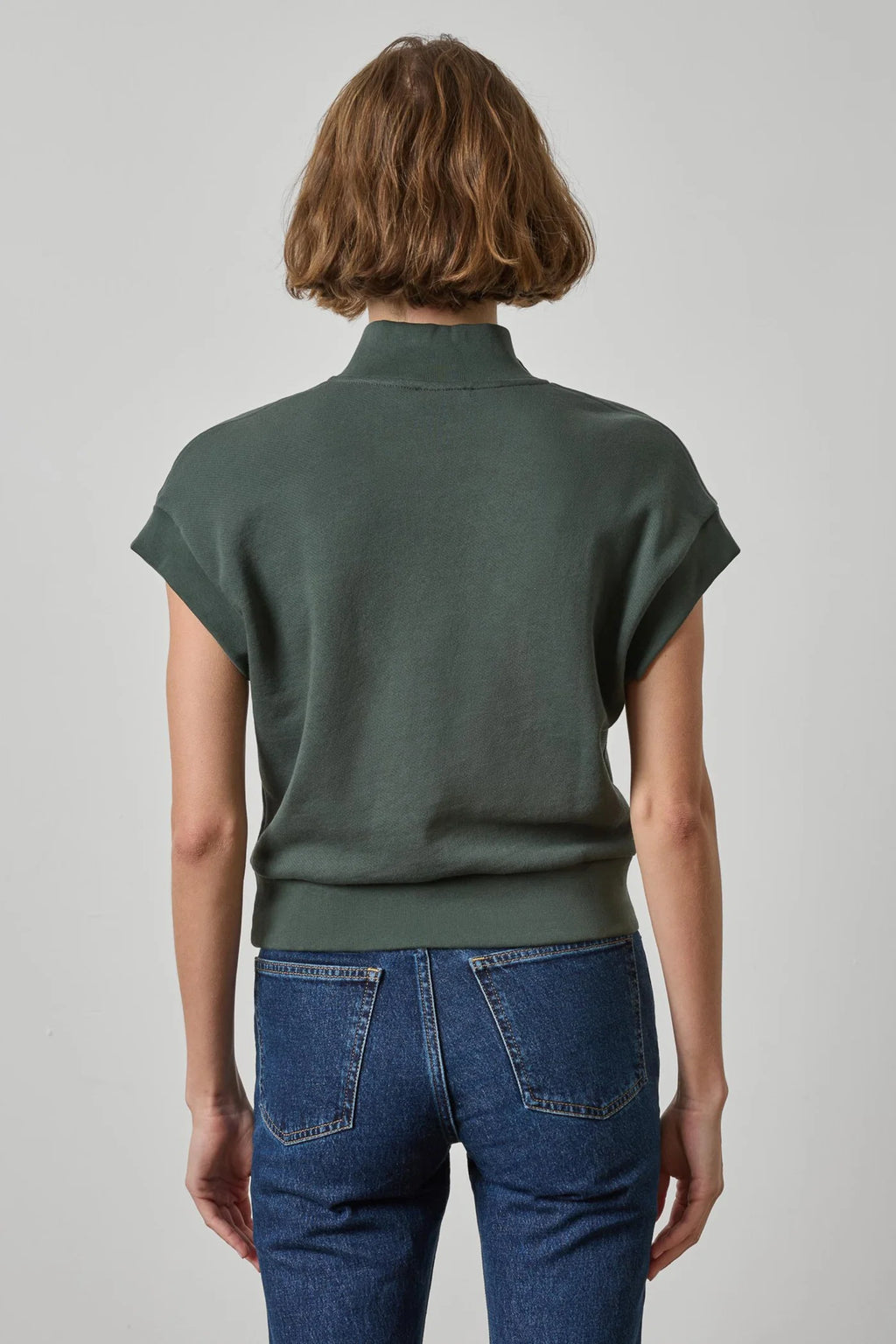 Zip Mock Neck : Mineral