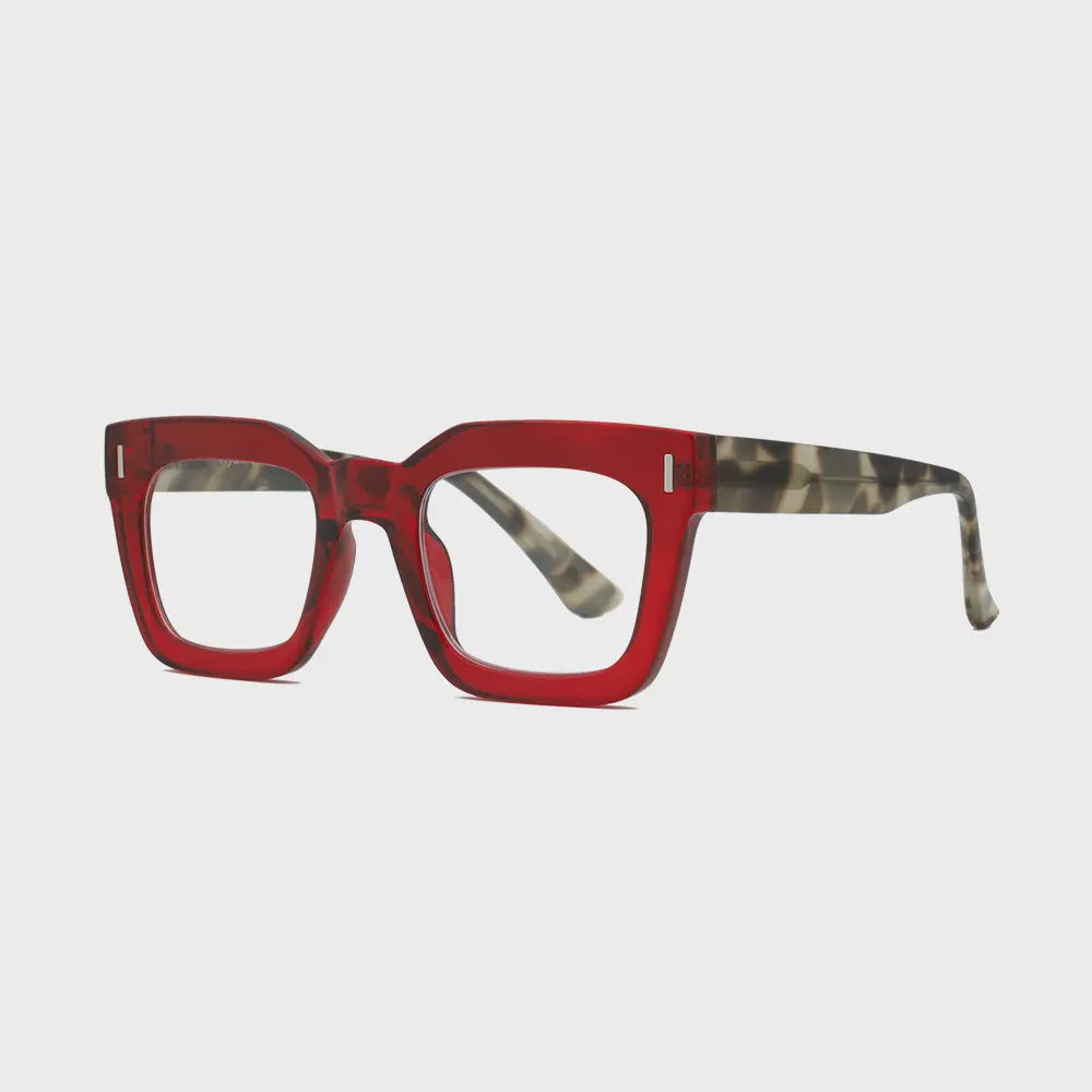 Ness | Transparent Red | Grey Tortoise | Blue Light 1.75
