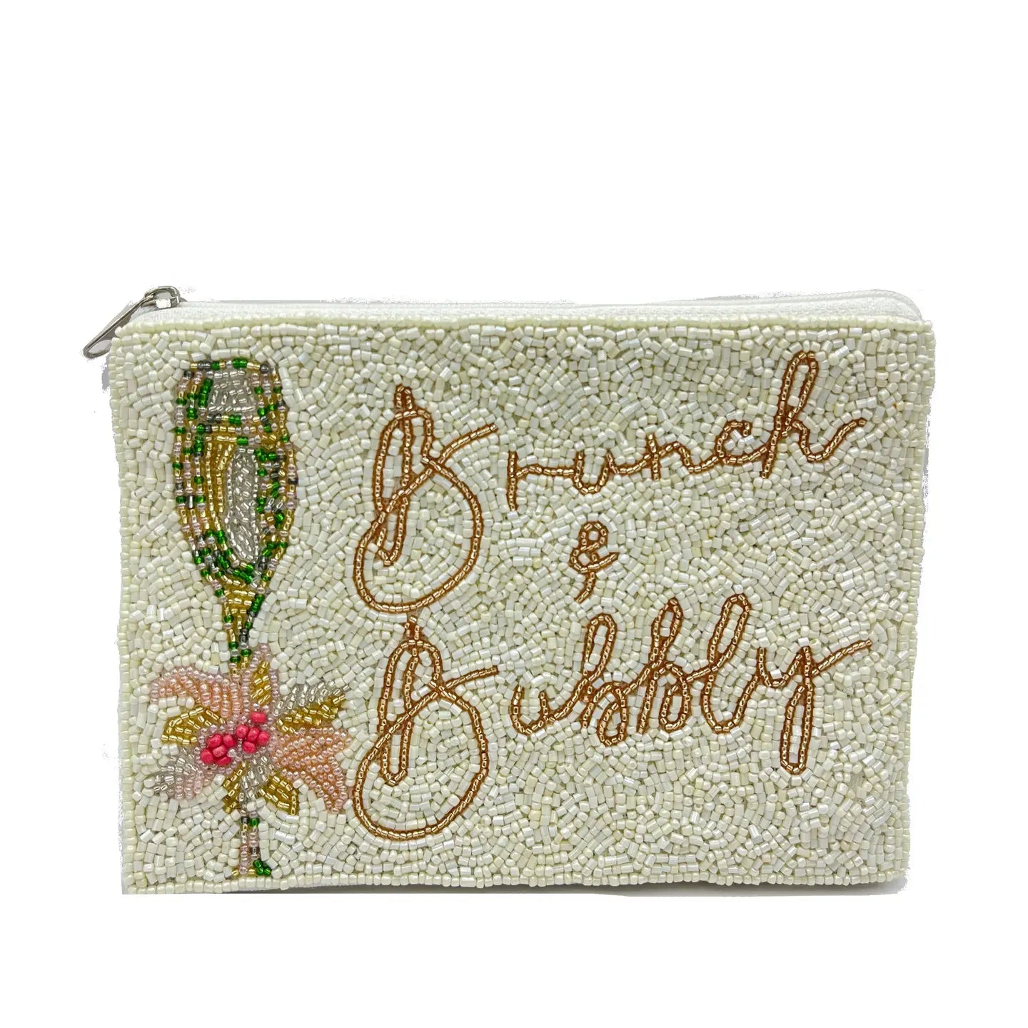 Bruch & Bubbly Double-Sided Beaded Coin Pouch
