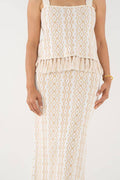 Capri Knit Skirt Blanc Petals