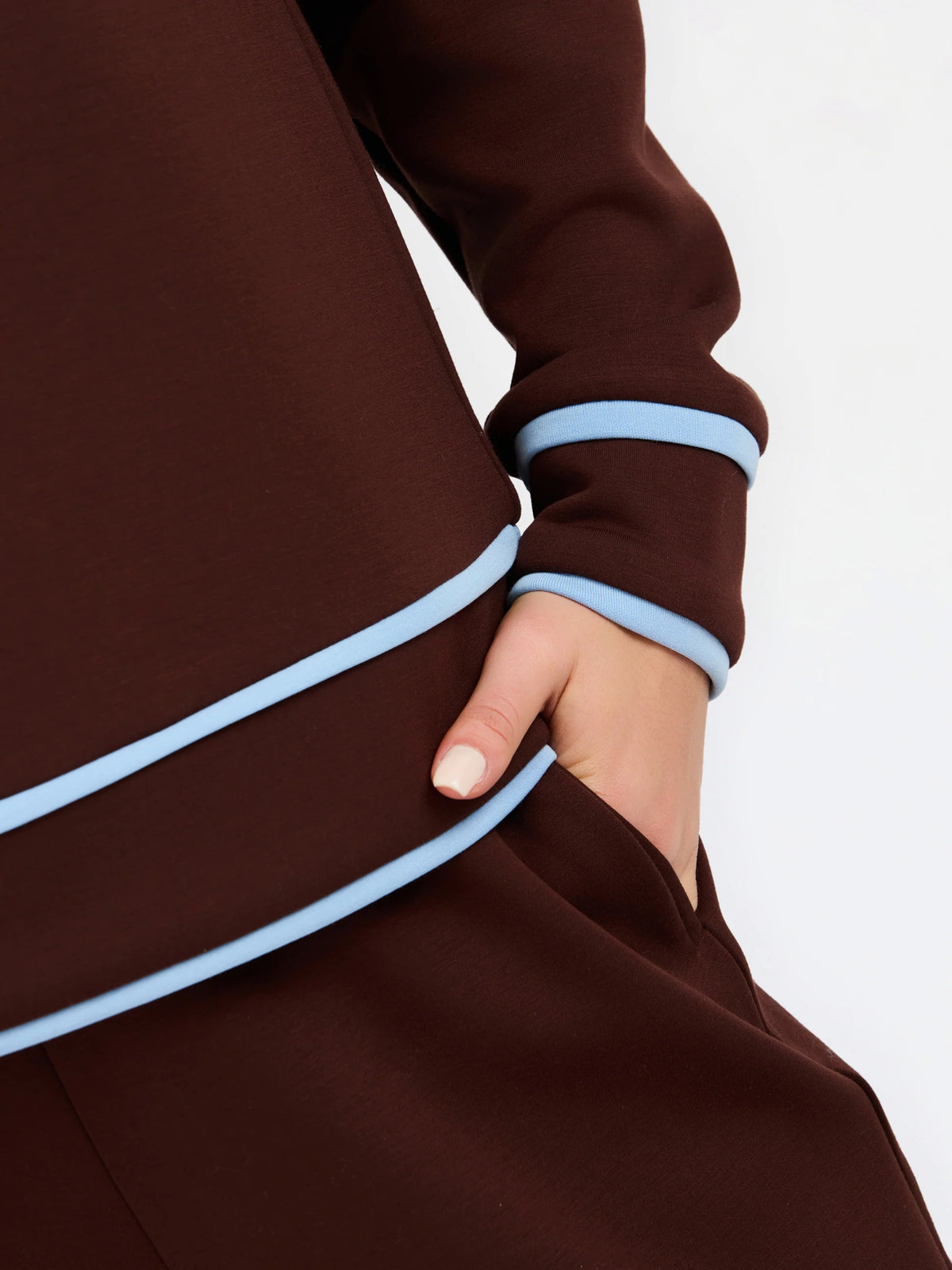 Mary Square Mabel 1/2 Zip in Espresso