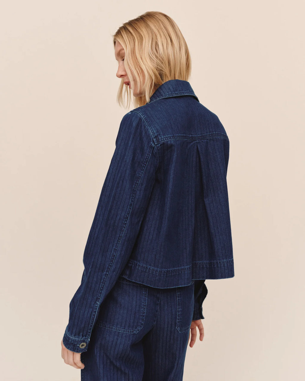 Flap Pocket Utility Jacket Herringbone Wash