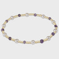 Pearl Sincerity Pattern 4mm Bead Bracelet - Amethyst