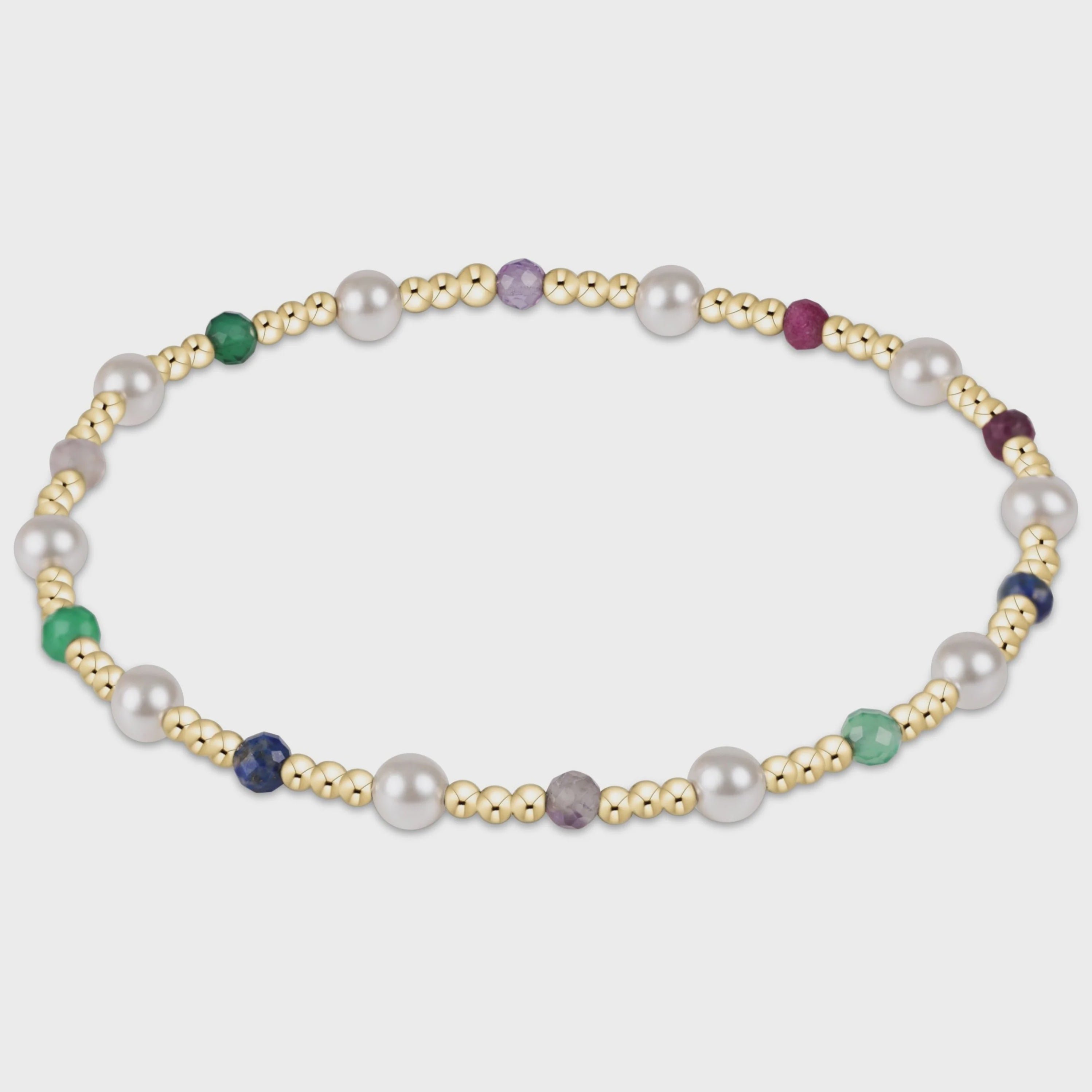 Pearl Sincerity Pattern 4mm Bead Bracelet - Hot Mess