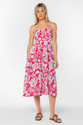 Raspberry Floral dress