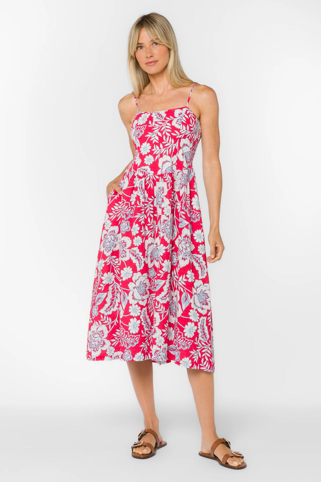 Raspberry Floral dress