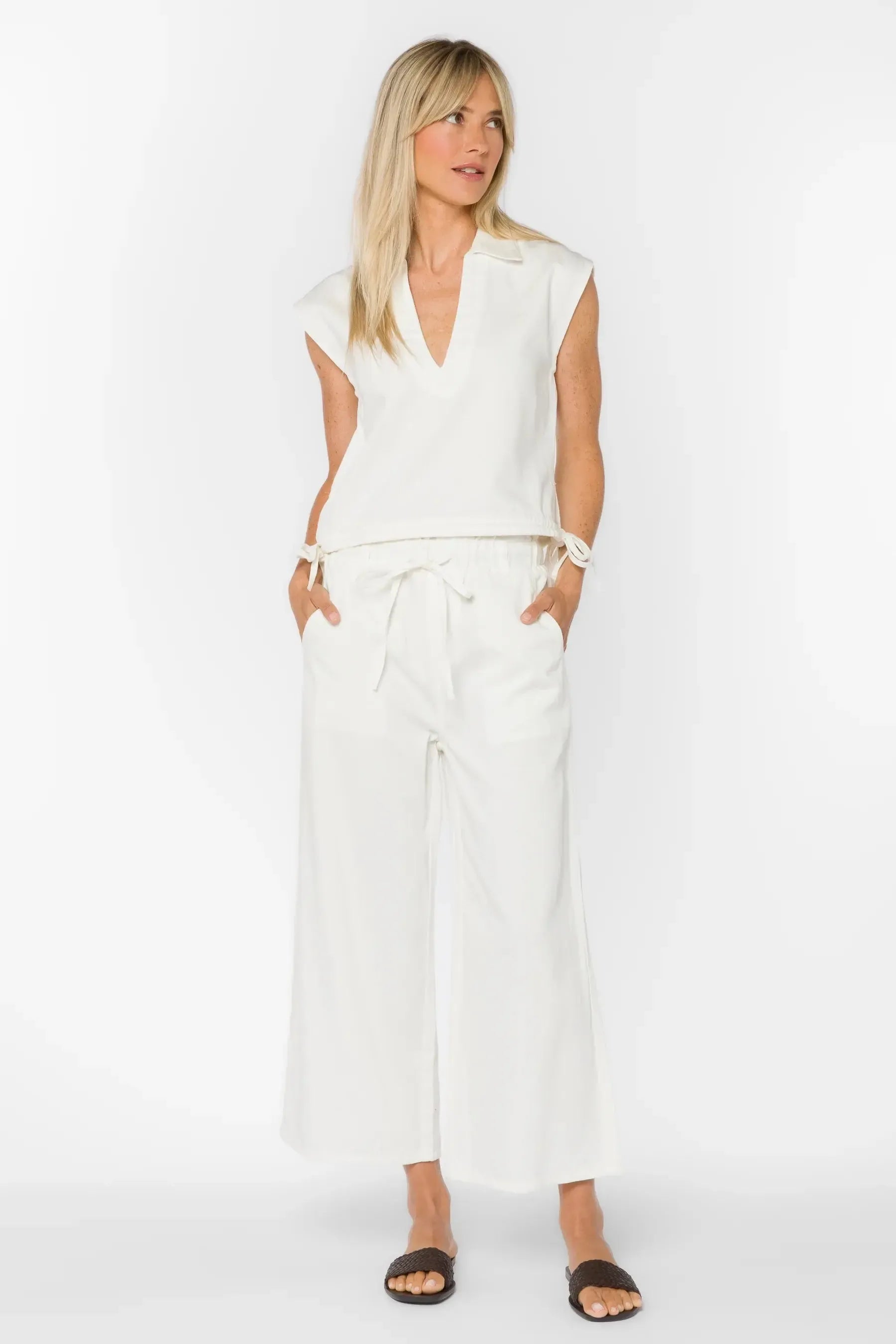 Optic White Claudette Pant