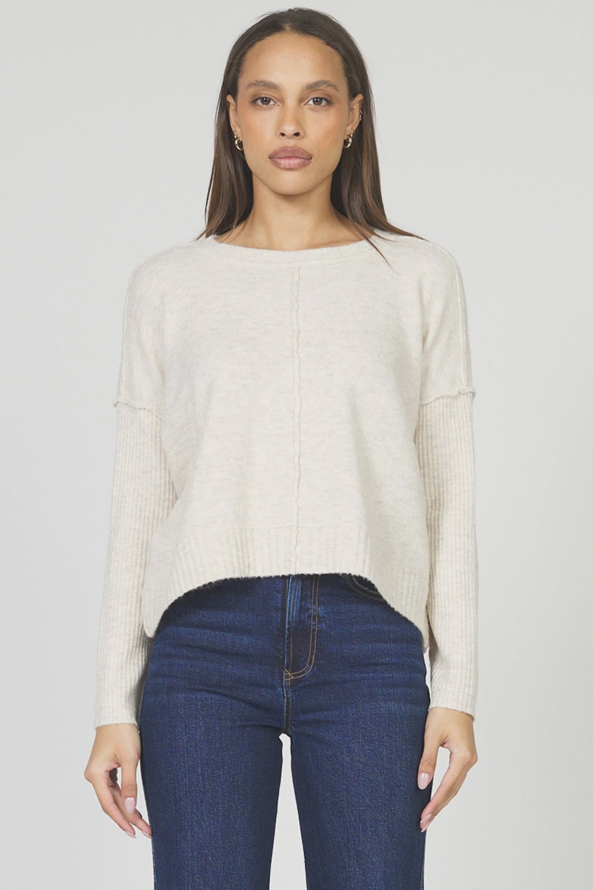 Ayat Crew Sweater in Pearl Cream