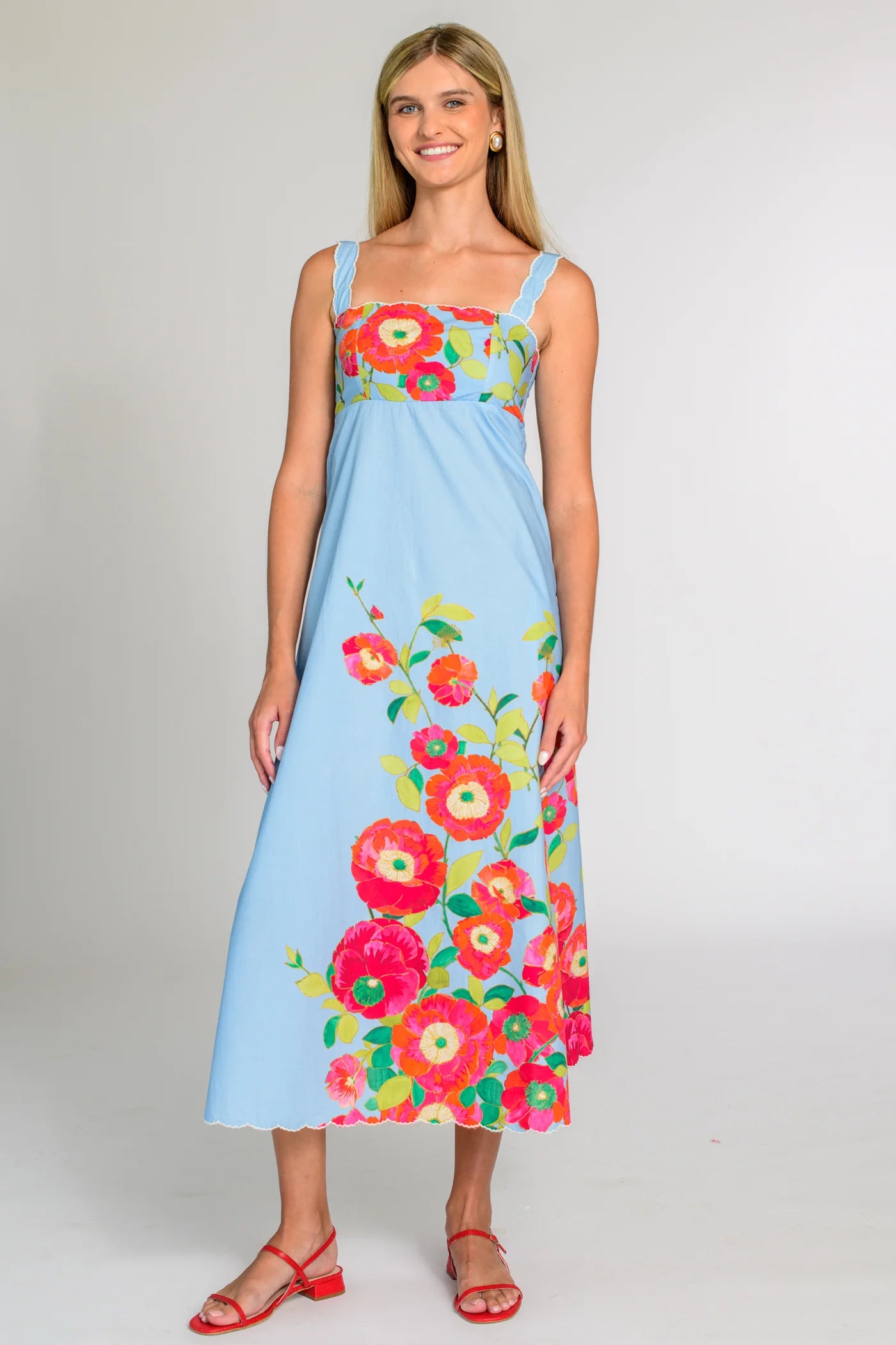 Annalisa Dress Poppy Patch Blueberry