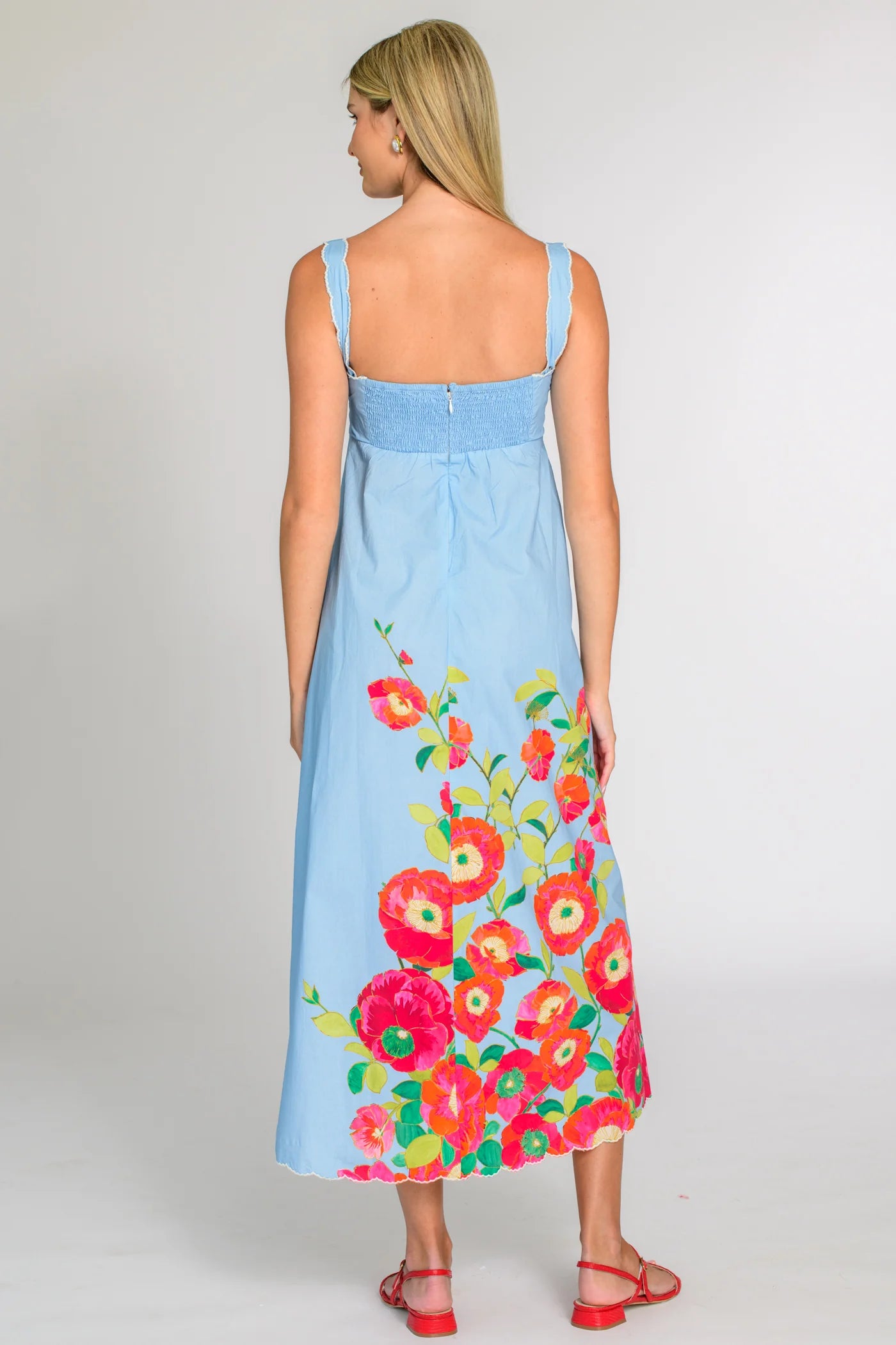 Annalisa Dress Poppy Patch Blueberry