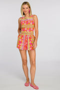 Babe Shorts in Rosebud Ribbon Stripe