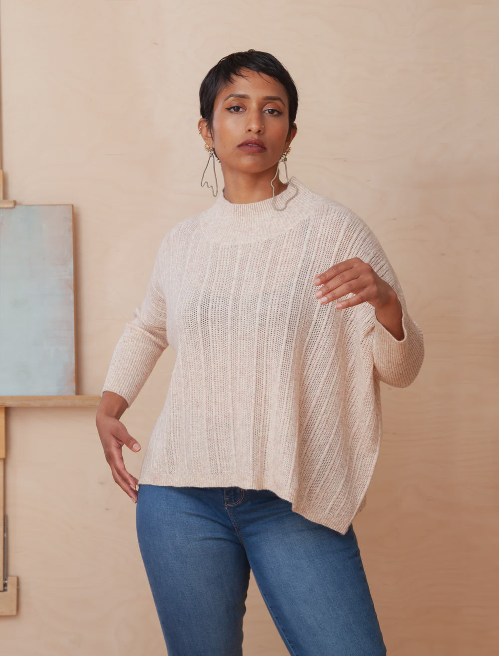 Aja Ari Top Ecru Blush