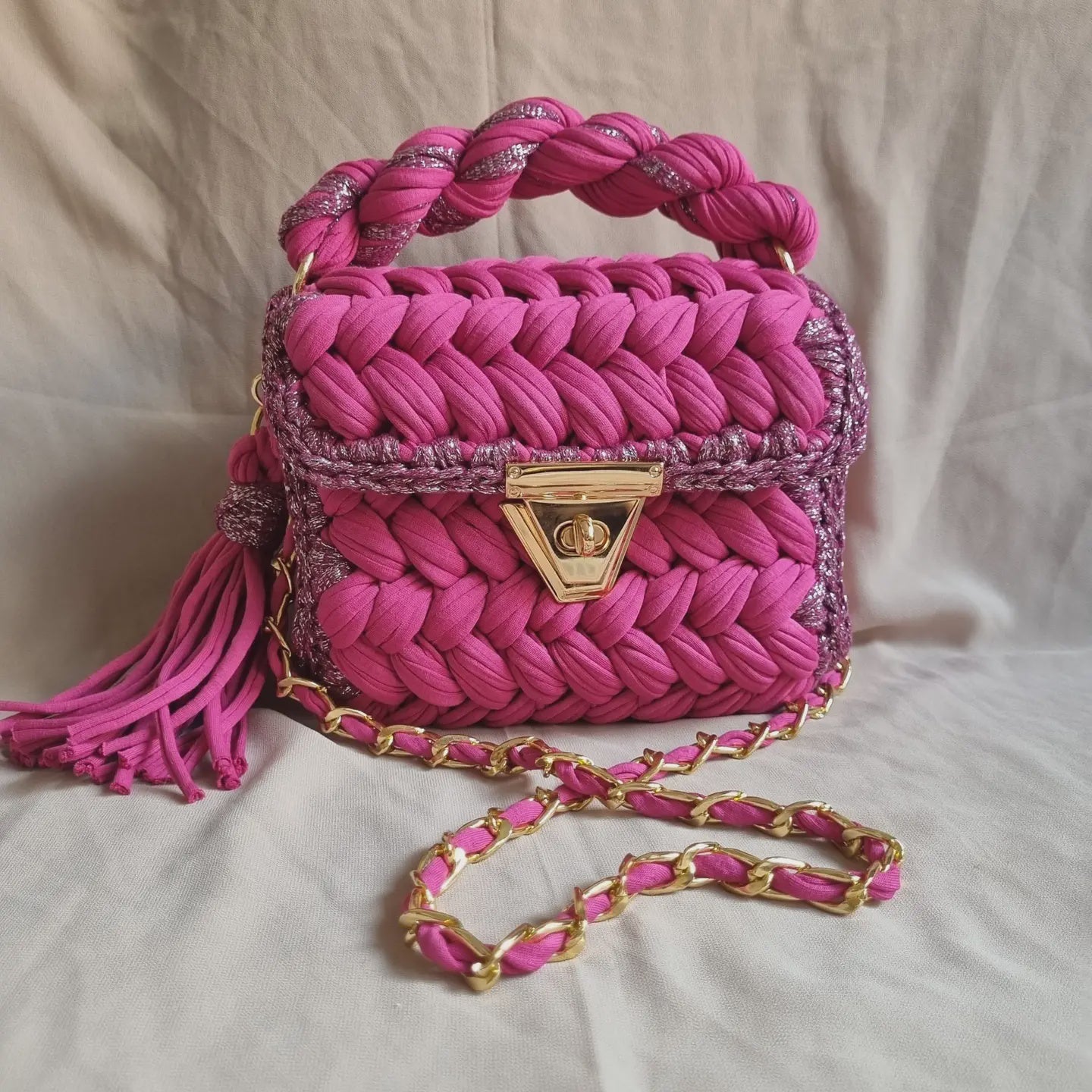 Handmade Purse - Fuchsia