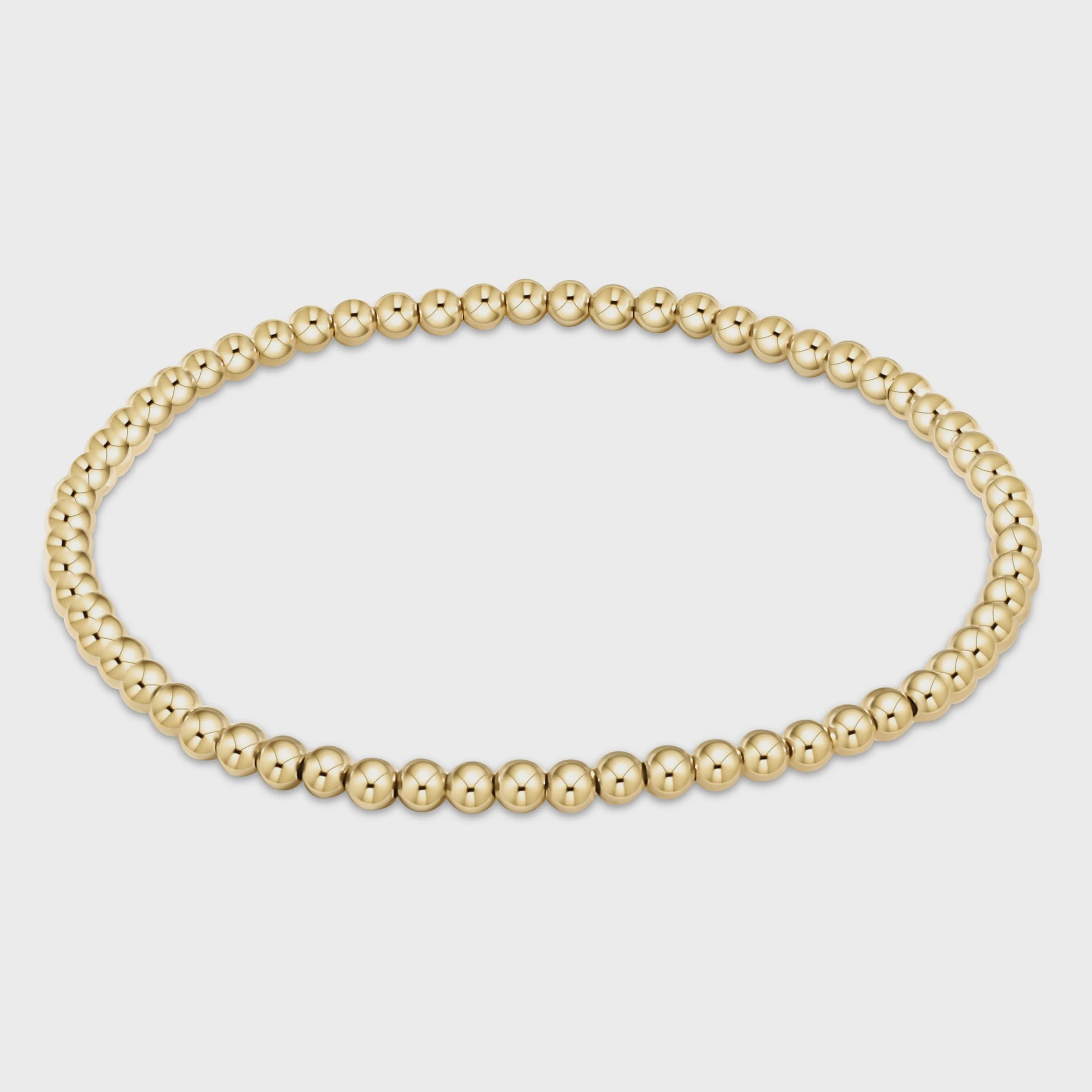 CLASSIC GOLD 3MM BEAD  BRACELET
