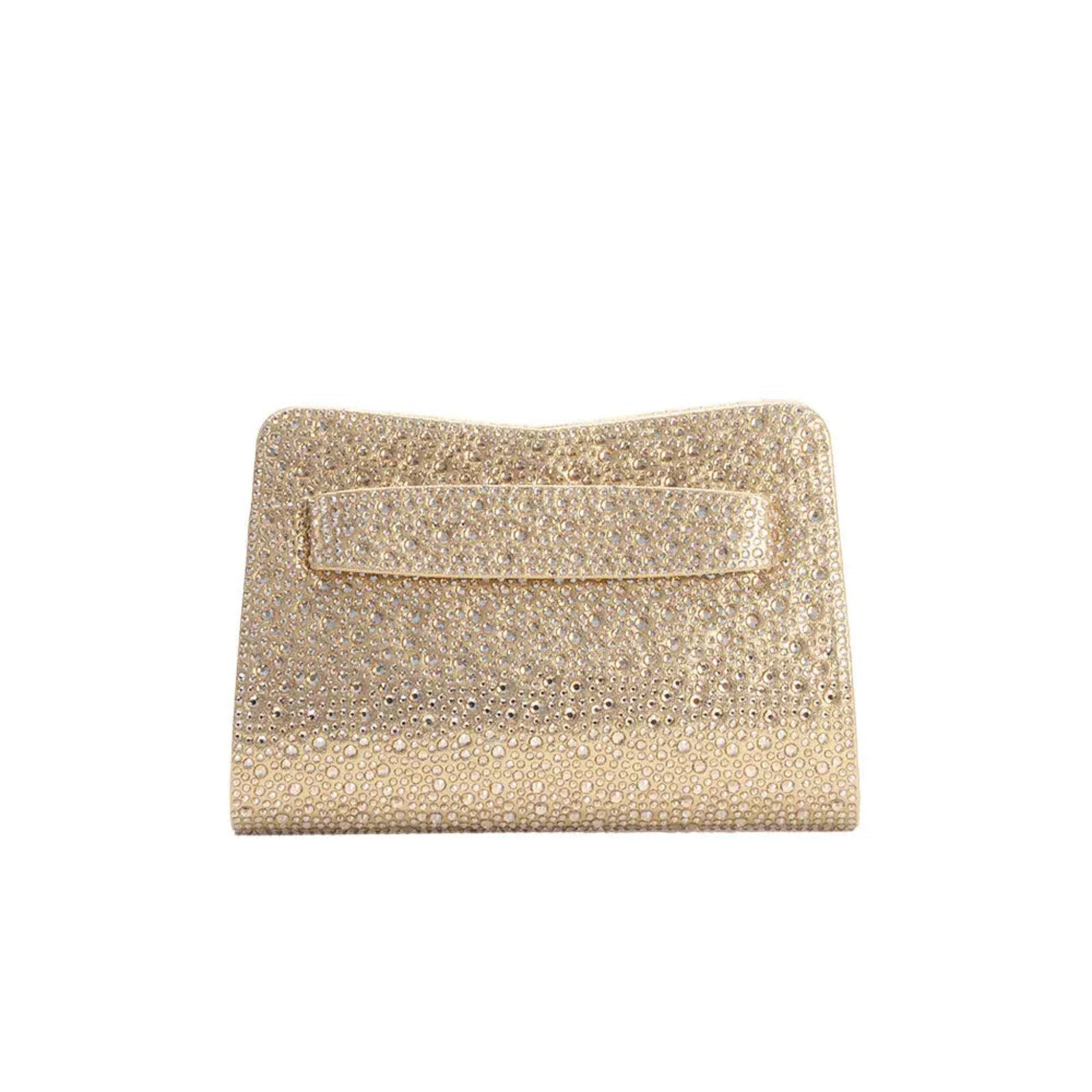 Maree Gold Rhinestone Studded Clutch Bag