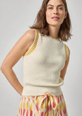 Sleeveless Crewneck Sweater - Ecru