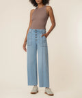 Meg High Rise Wide Leg Patch Pockets