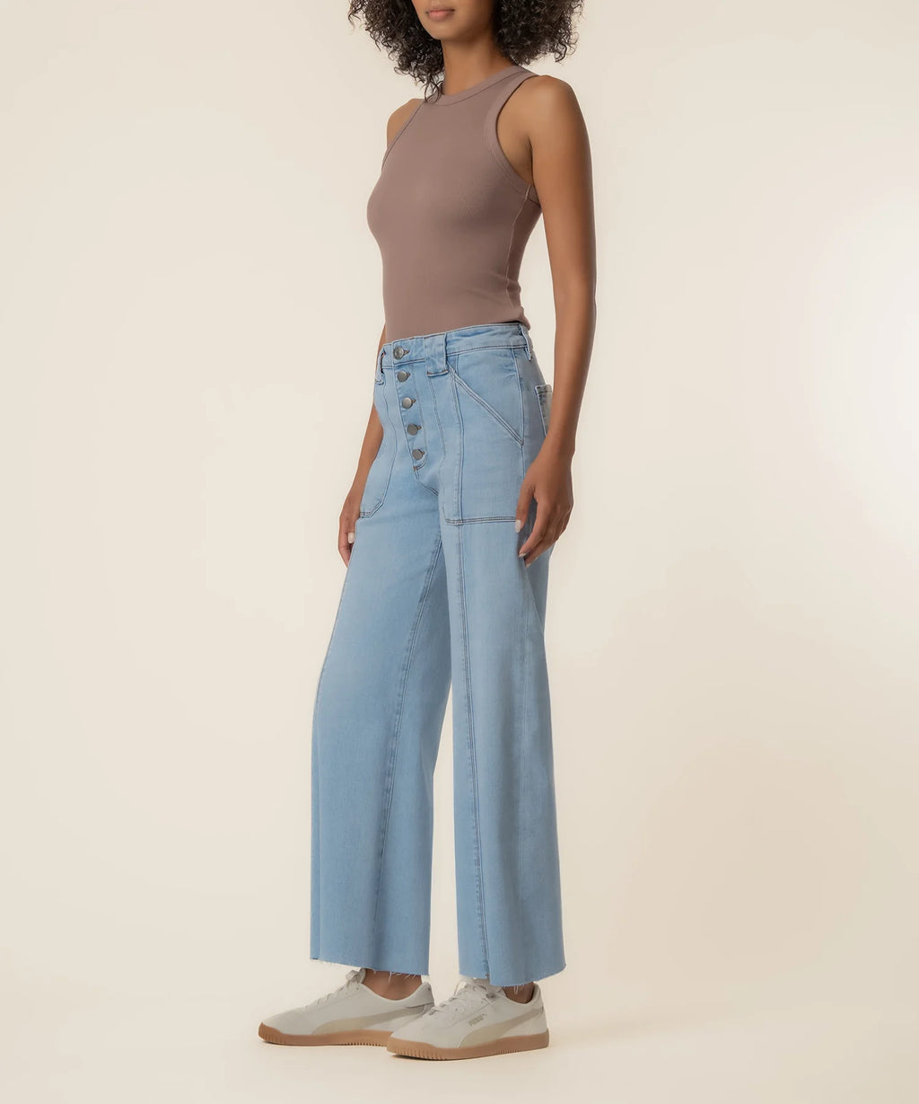 Meg High Rise Wide Leg Patch Pockets