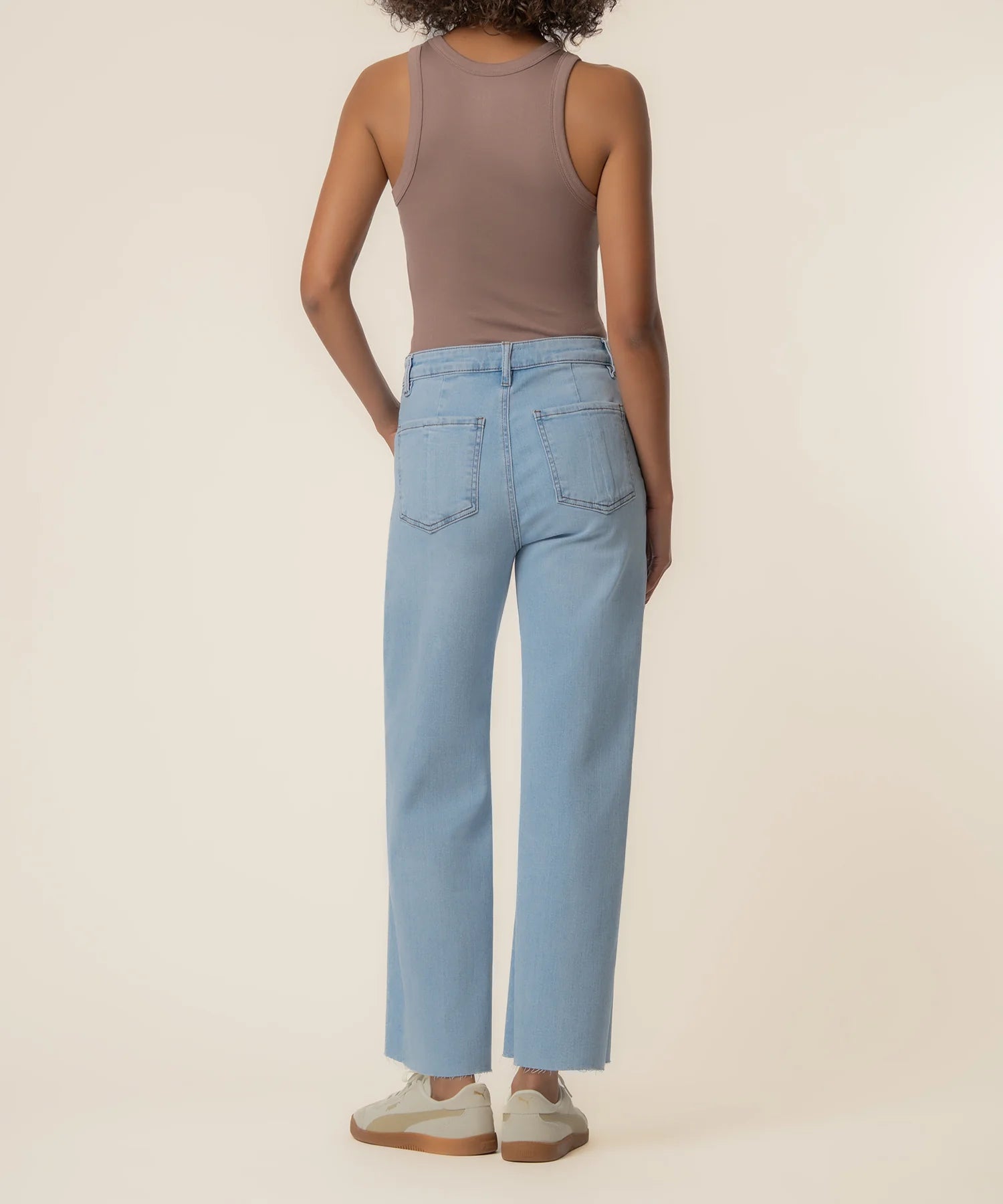 Meg High Rise Wide Leg Patch Pockets