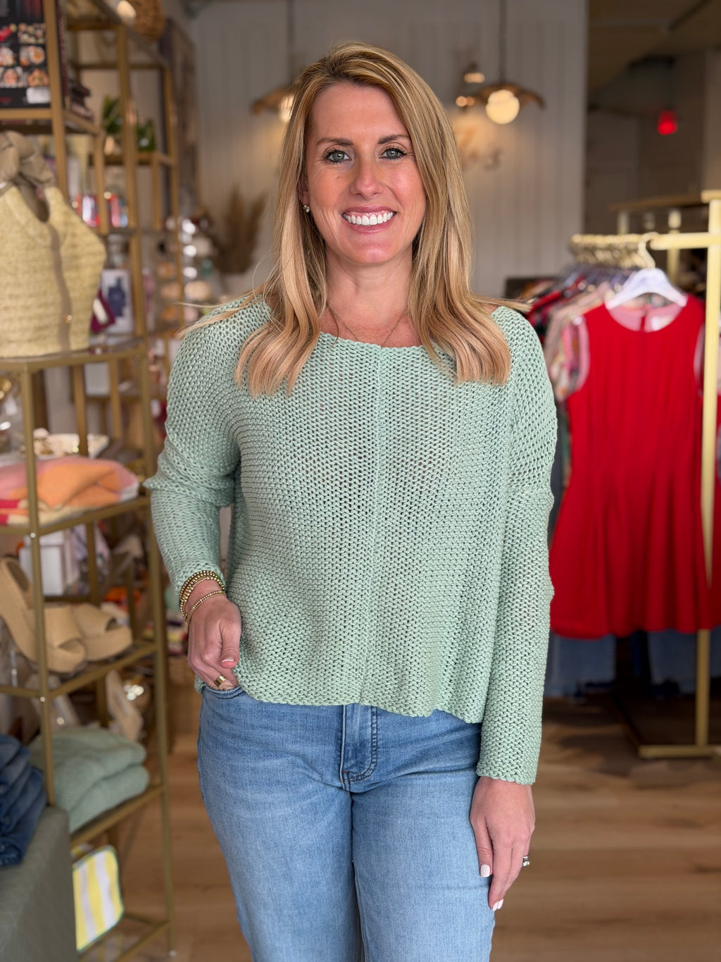 KEY WEST CHUNKY CREW COTTON-SEAGRASS