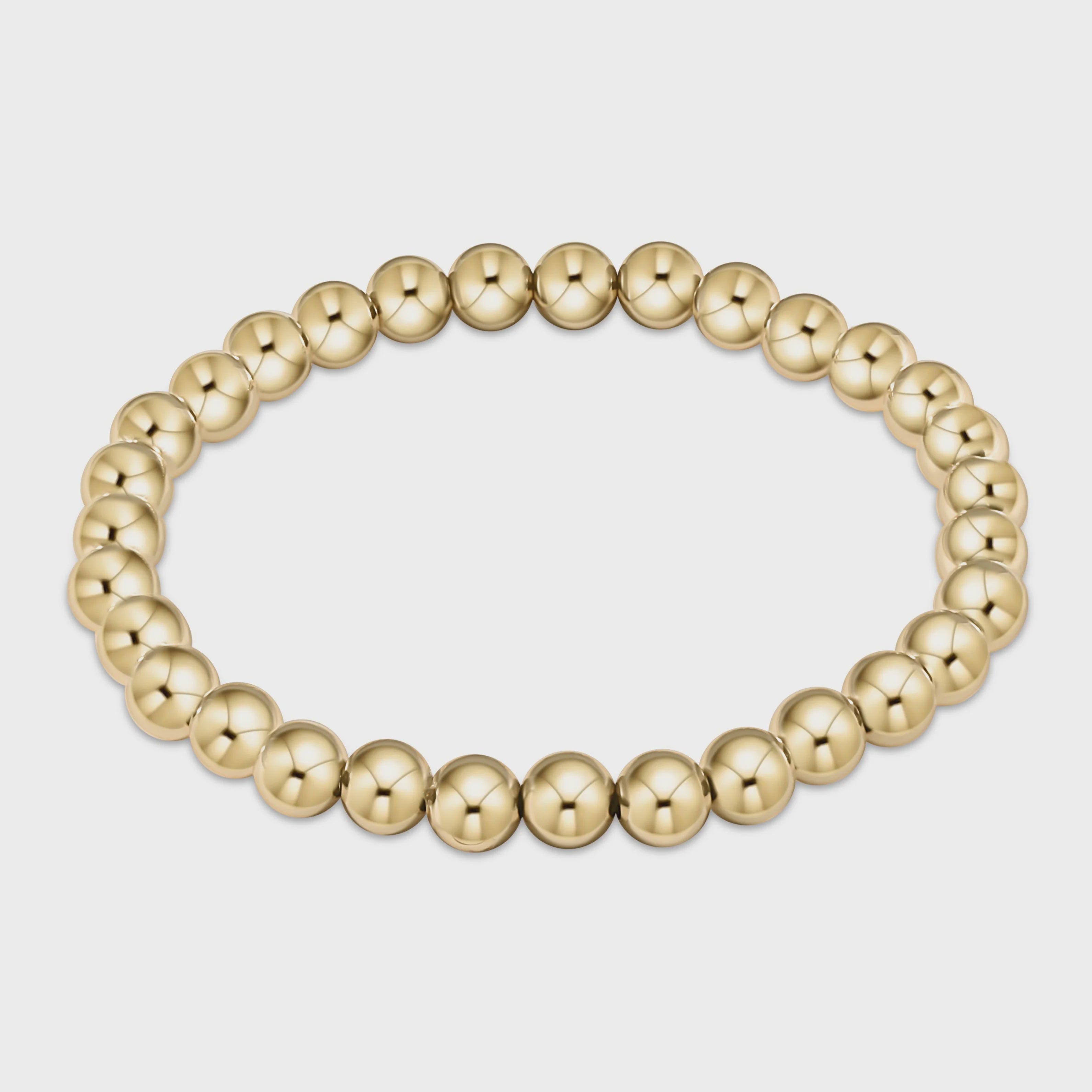 CLASSIC GOLD 6MM BEAD  BRACELET