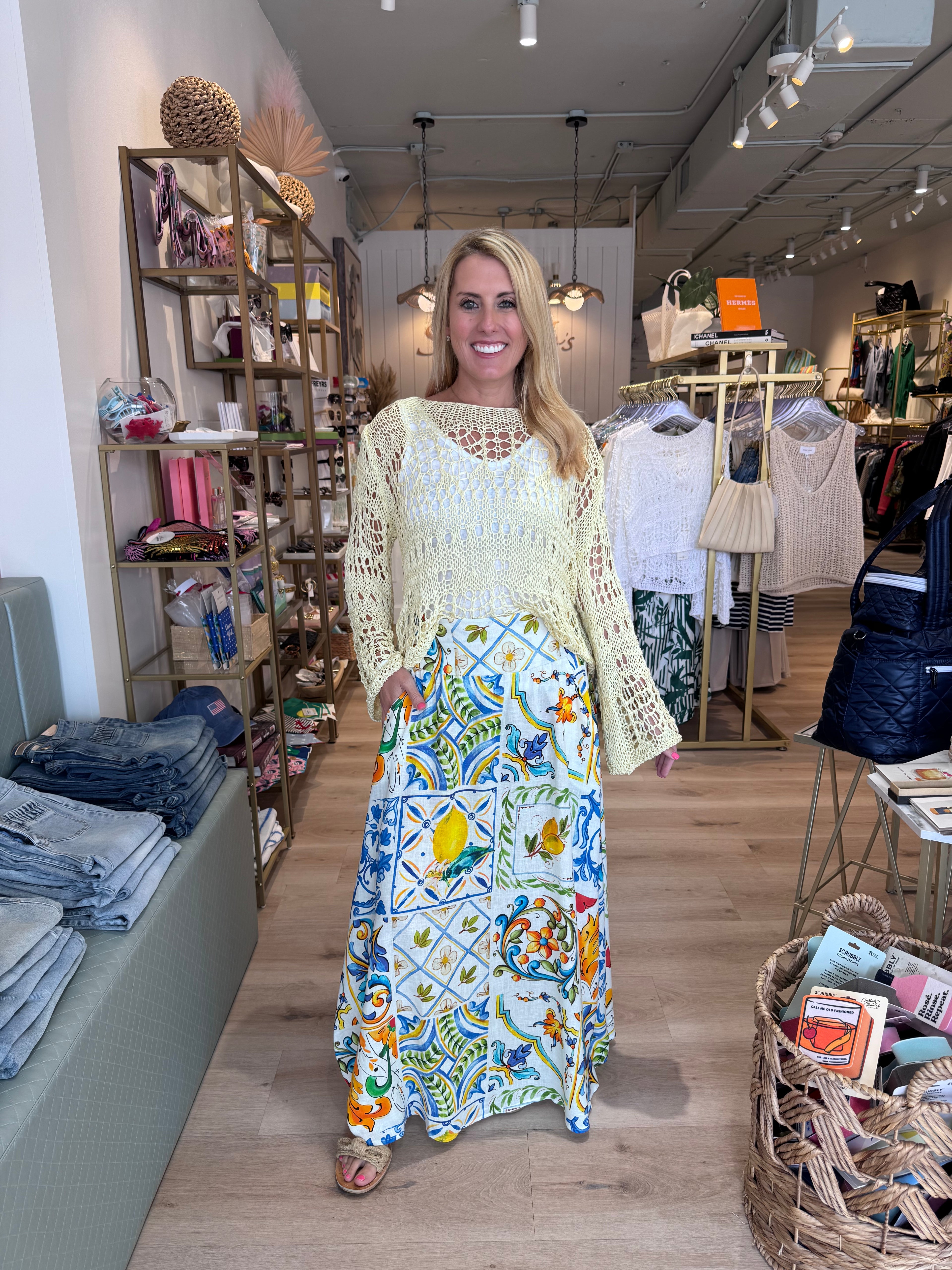 Crochet Long Sleeve in Yellow