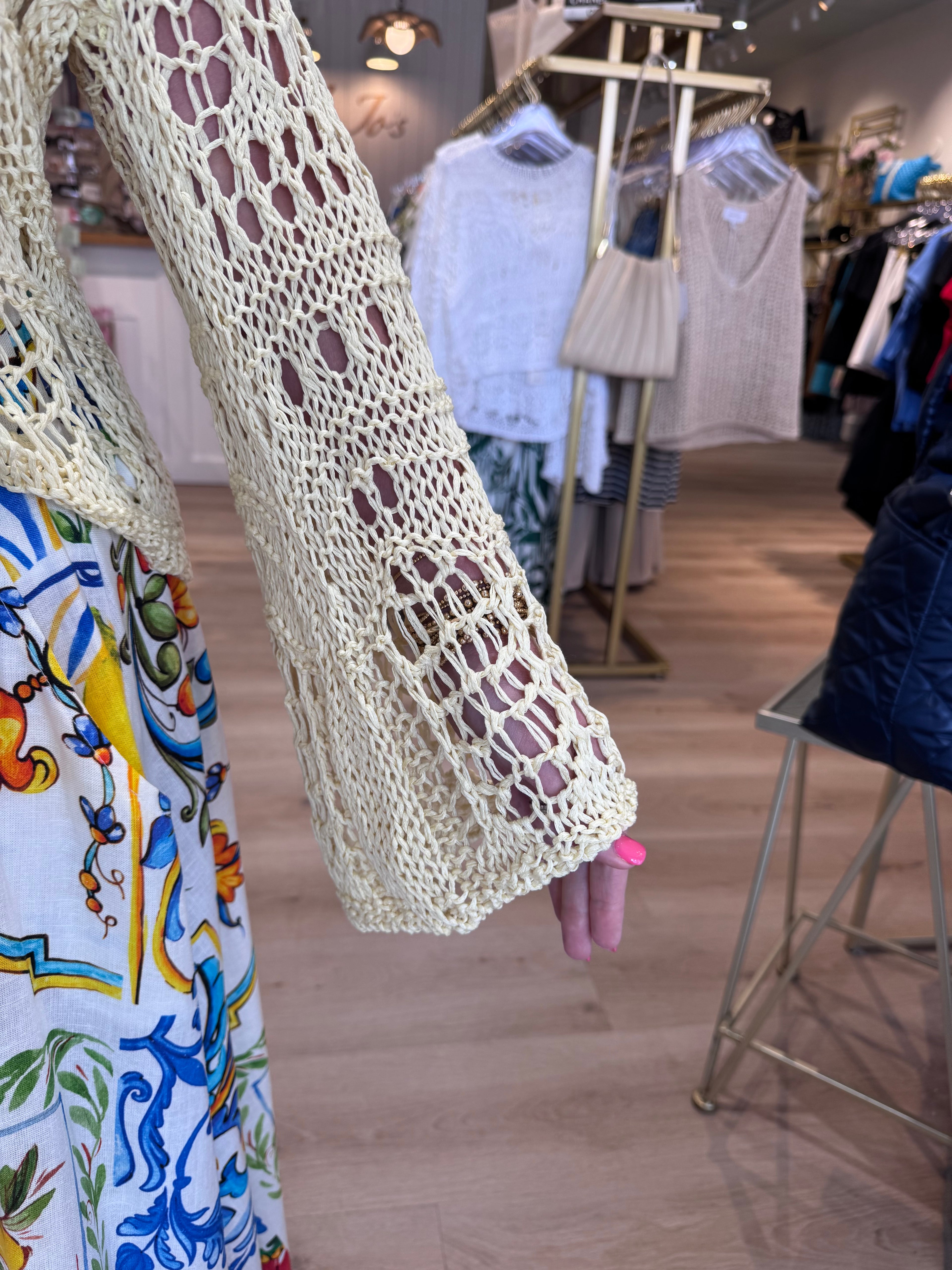 Crochet Long Sleeve in Yellow
