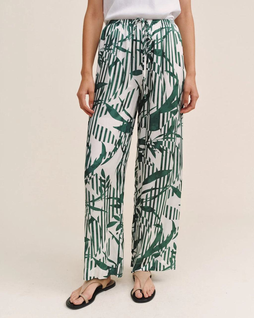 Wide Leg Pant - Palm Paradise