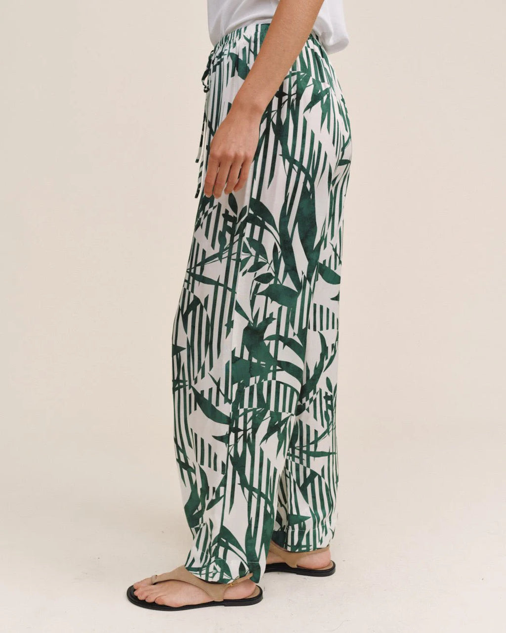 Wide Leg Pant - Palm Paradise