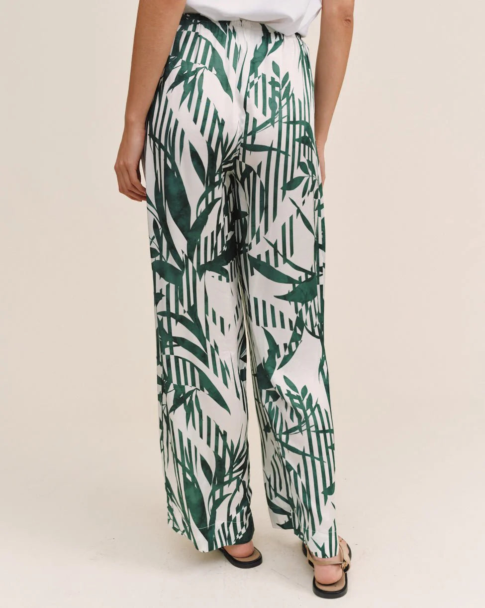 Wide Leg Pant - Palm Paradise