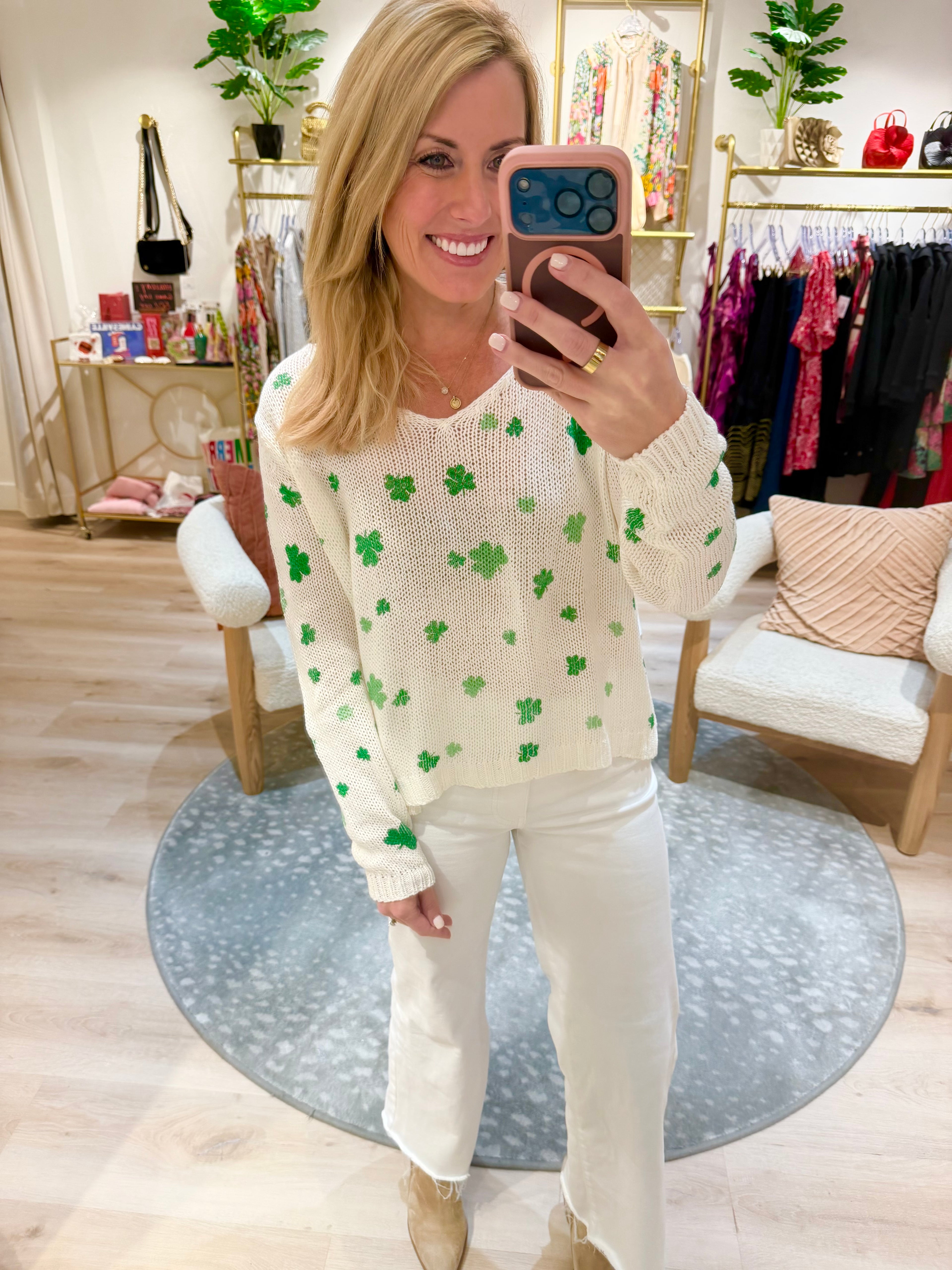 Mini Shamrock - White and Green