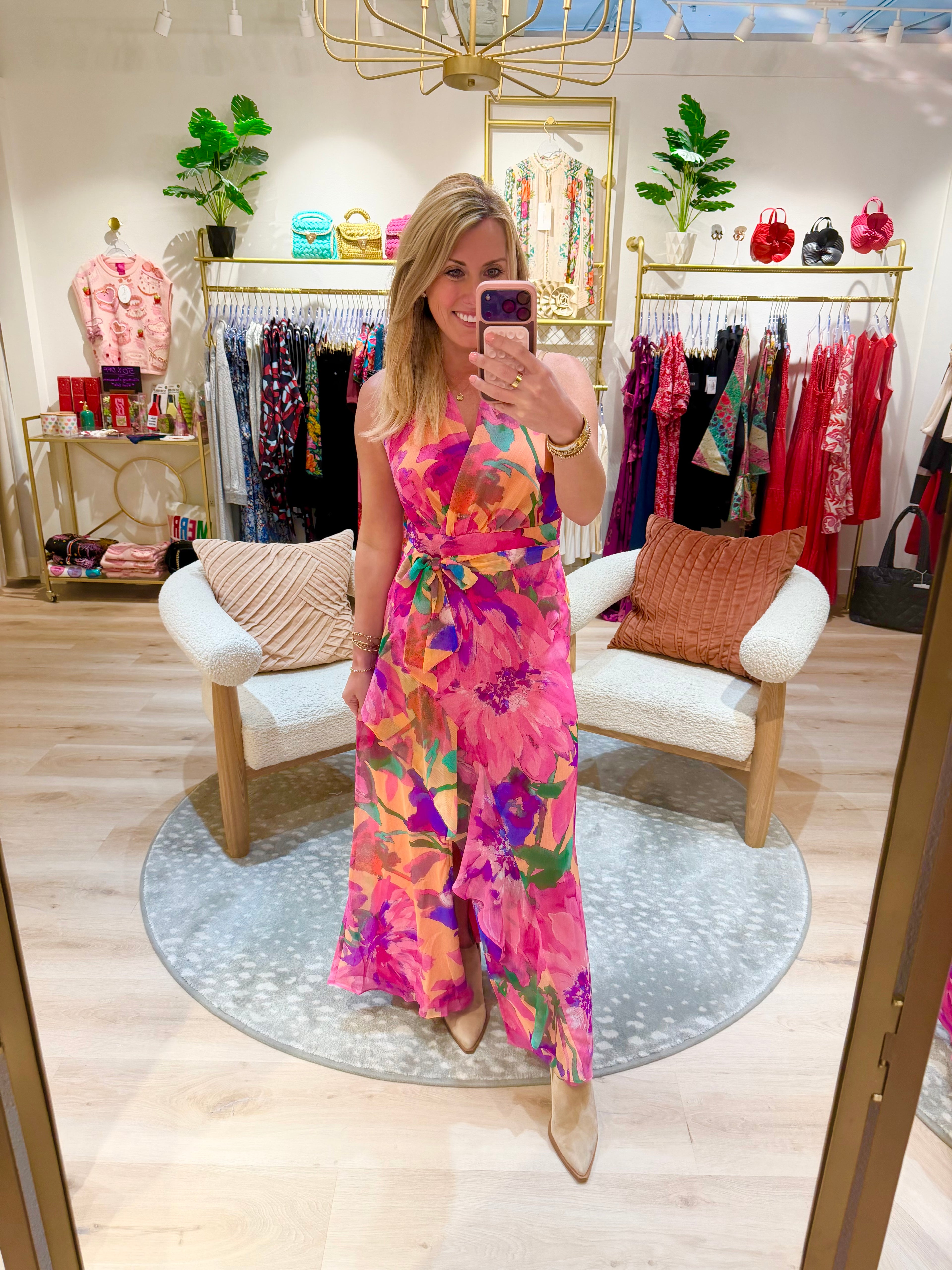 Halter Maxi Peach/Pink