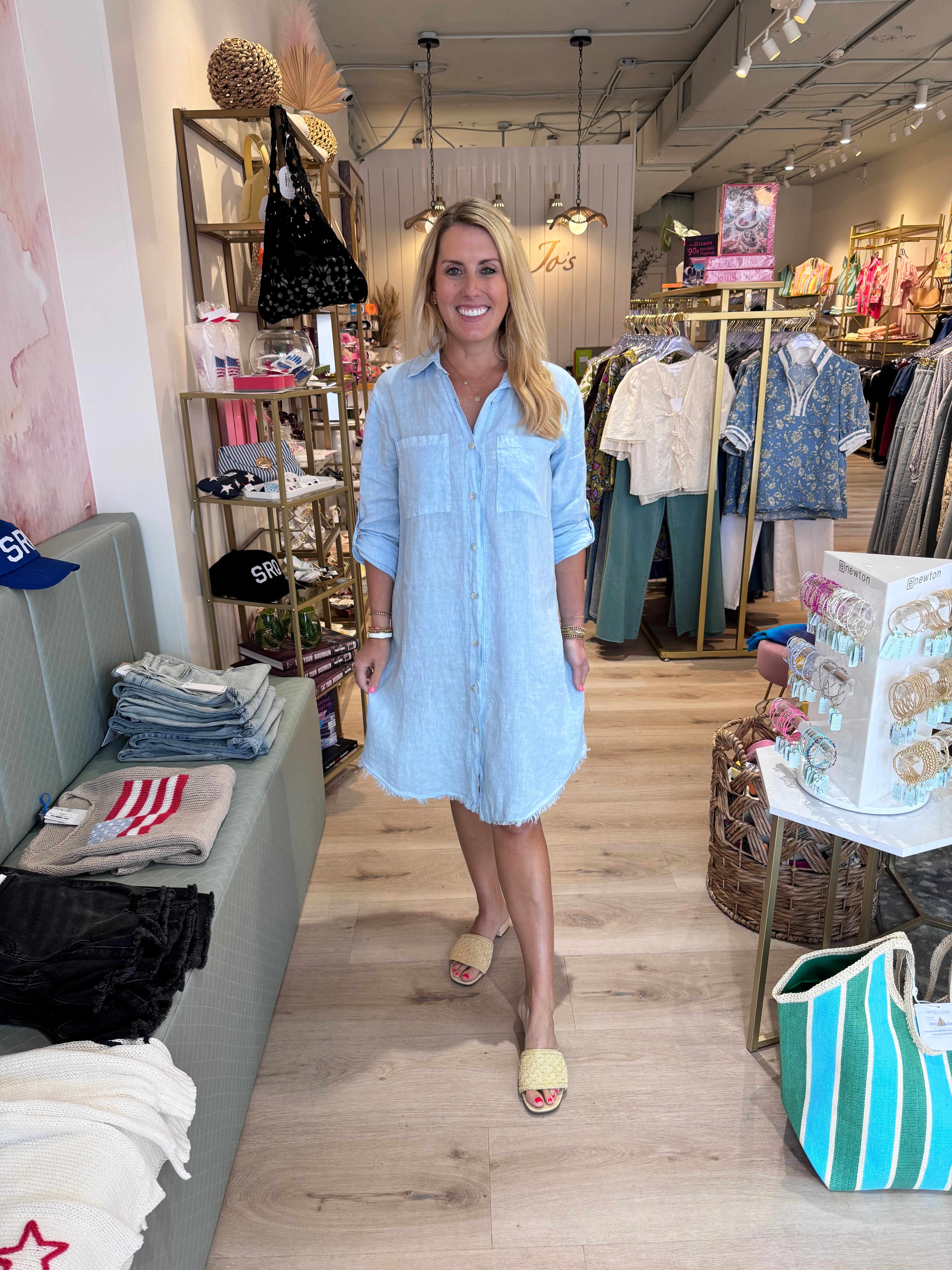 Linen Button Down Dress