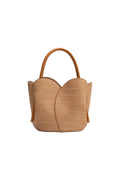 TULIP RAFFIA TOP HANDLE BAG