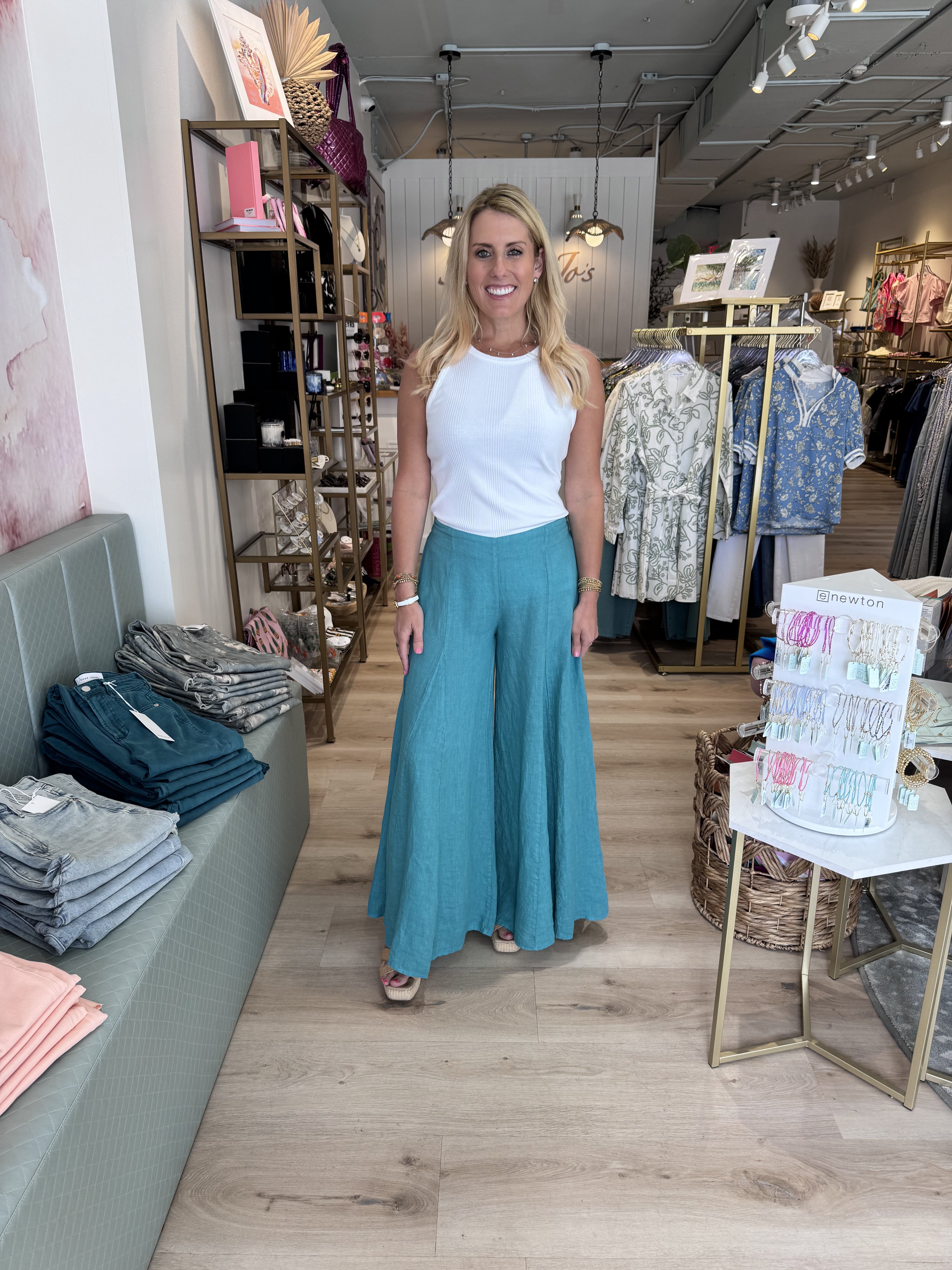Linen Palazzo Pants Capri