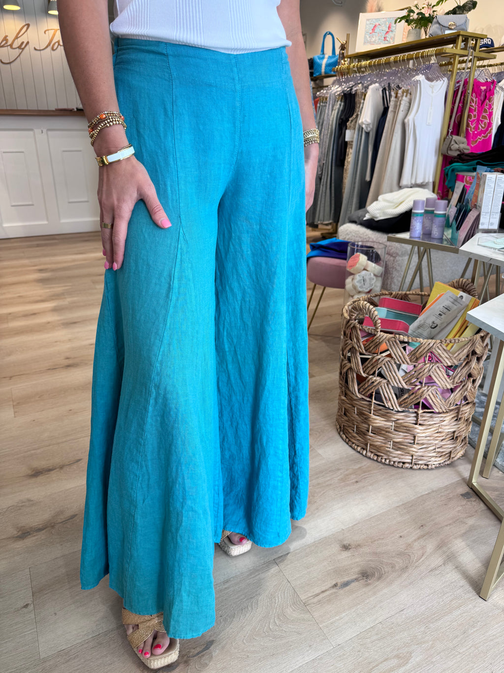 Linen Palazzo Pants Capri