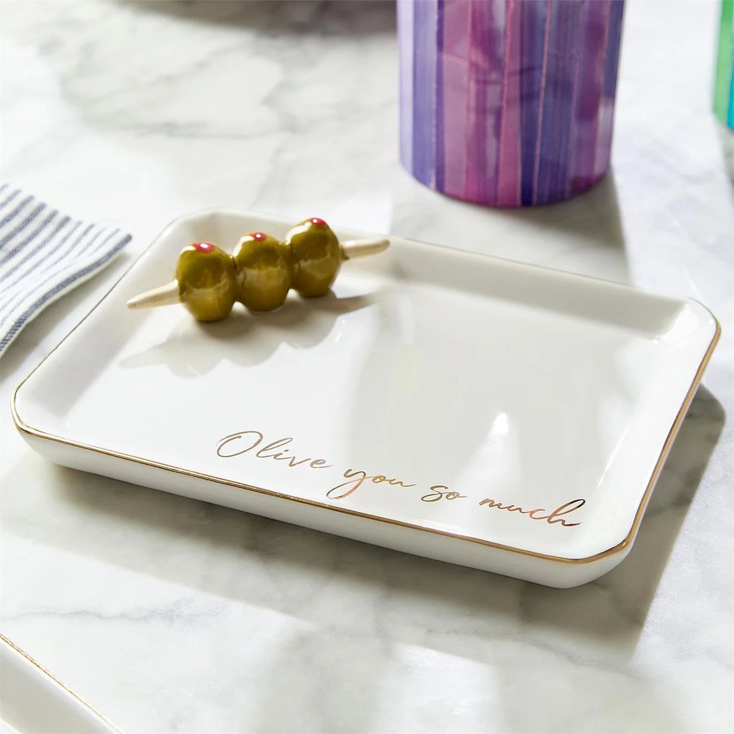 Olive Trinket Tray