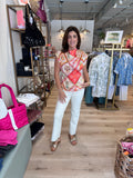 Silky Cowl Neck Floral Top