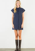 Button Down Dress in Navy