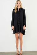Flutter Dress in Black