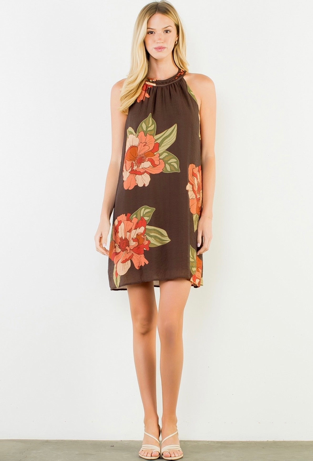 Sleeveless Floral Dress