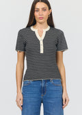 Neya Top in Black/Cream