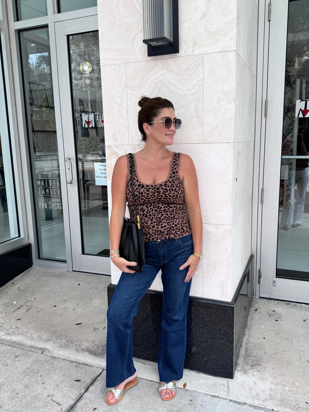 Cheetah Tank - Mocha/Black