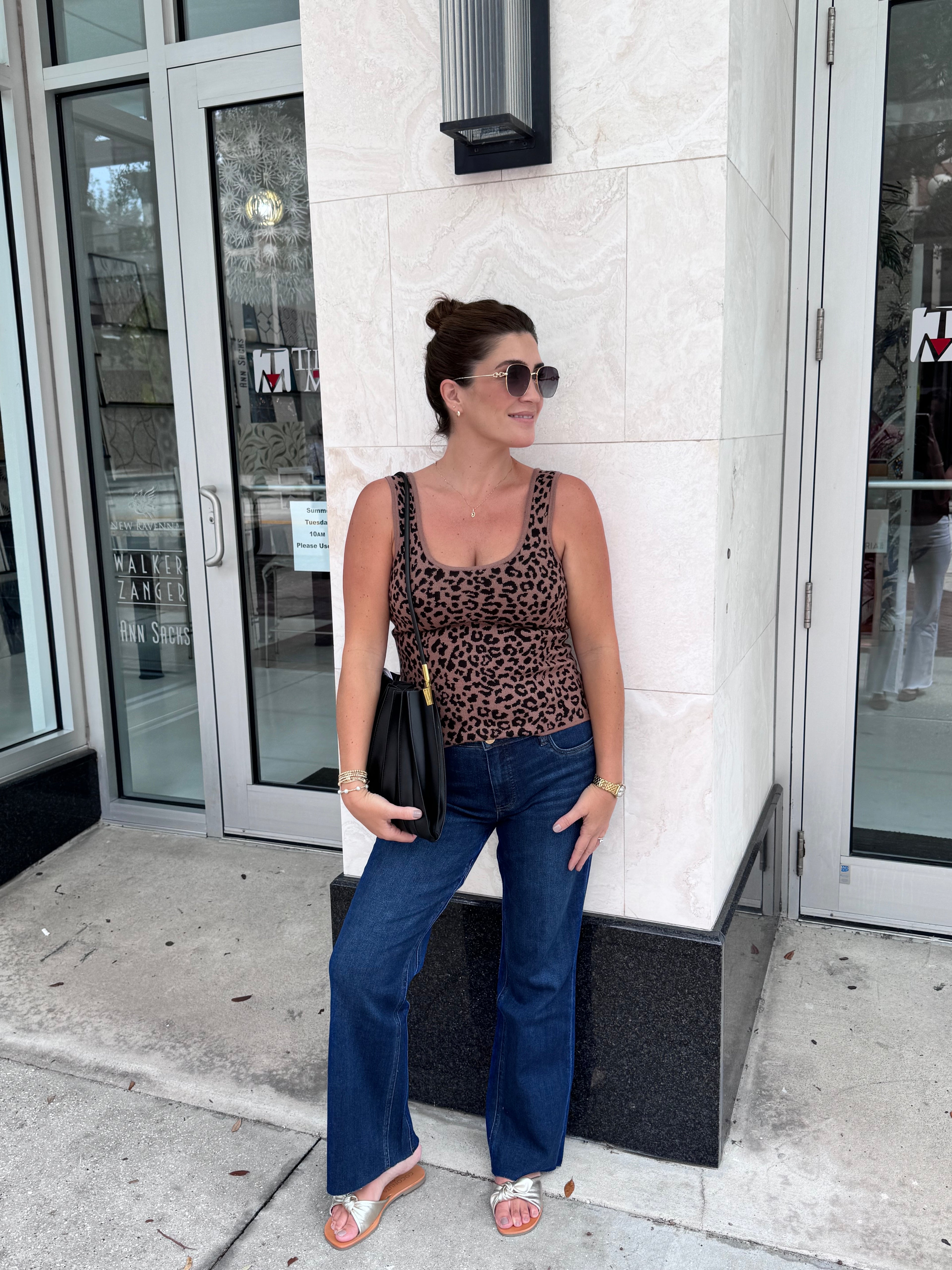 Cheetah Tank - Mocha/Black