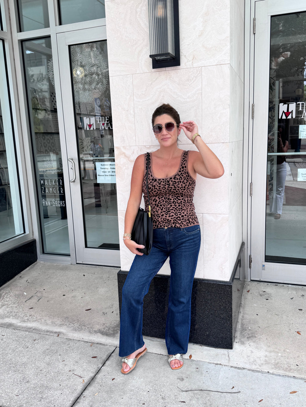 Cheetah Tank - Mocha/Black