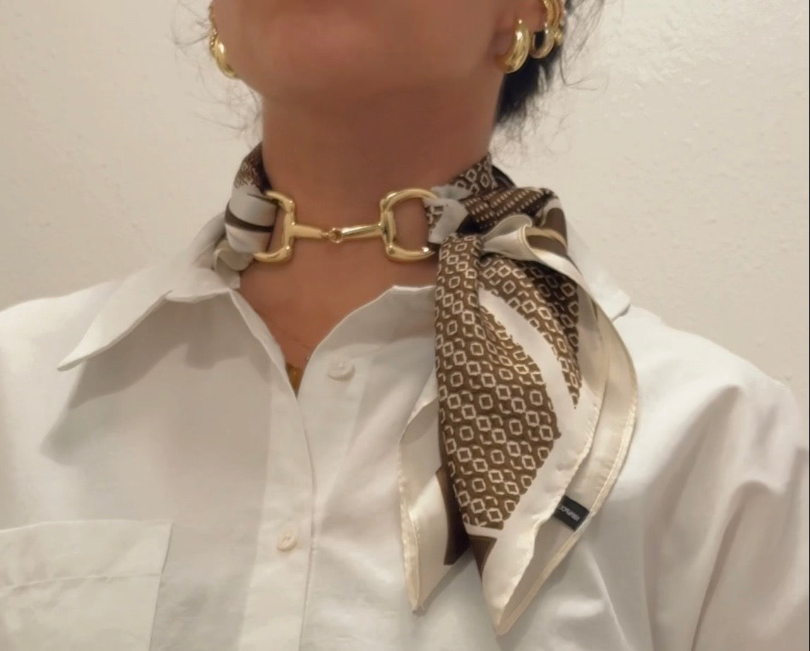 Horsebit Scarf Ring Large
