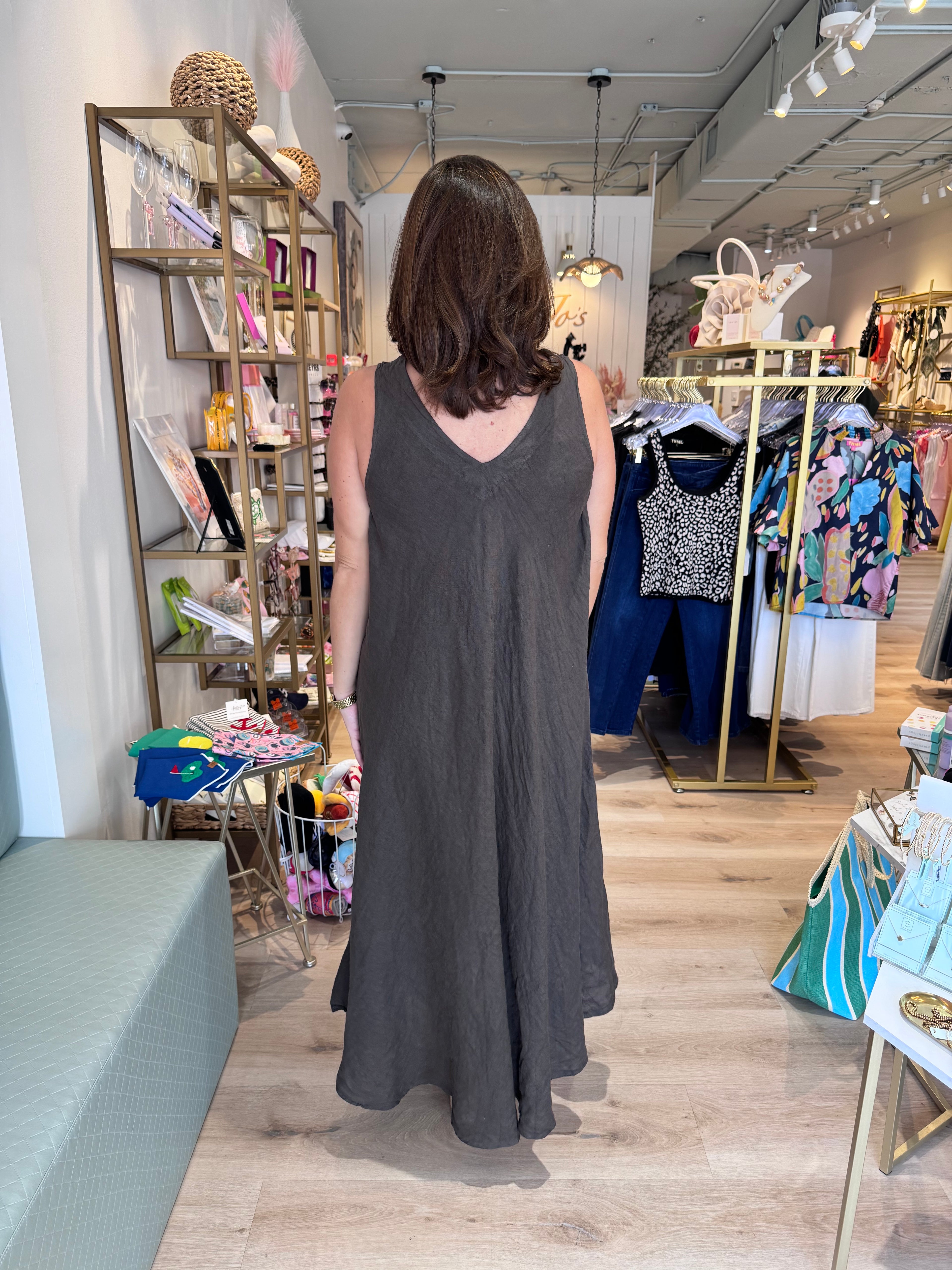 V Neck Maxi Dress